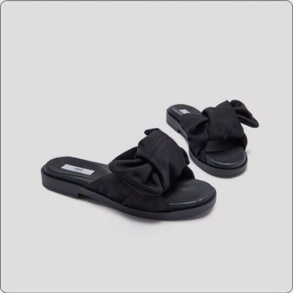 MIISTA London Valerie Sandal Bow Black Sz 36 / US 5.5 - Picture 4 of 13